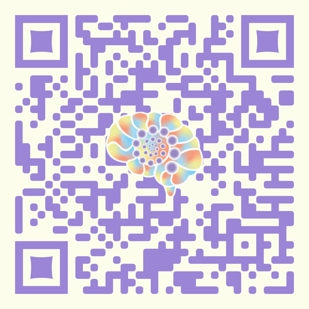 A qr code with an image of a flower.